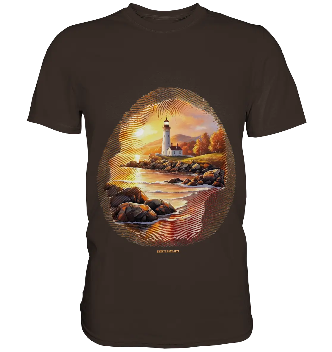 Goldene Stille - Premium Shirt Bright Lights Arts