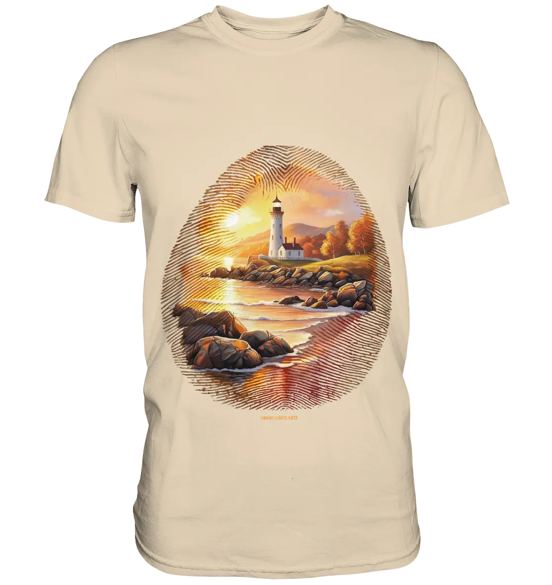 Goldene Stille - Premium Shirt Bright Lights Arts