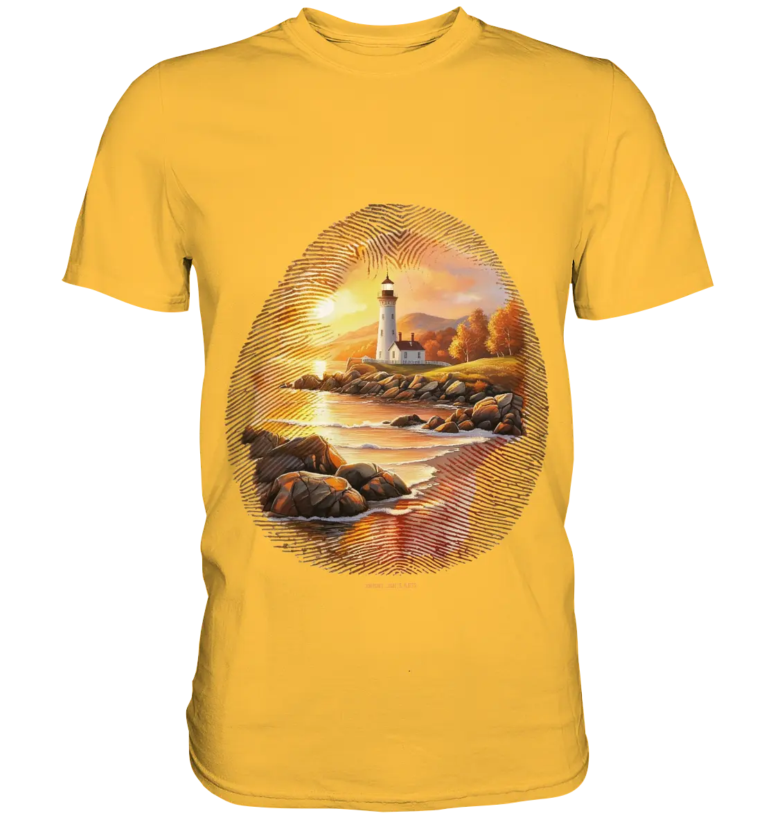 Goldene Stille - Premium Shirt Bright Lights Arts