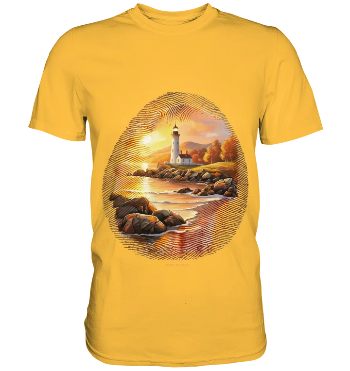 Goldene Stille - Premium Shirt Bright Lights Arts