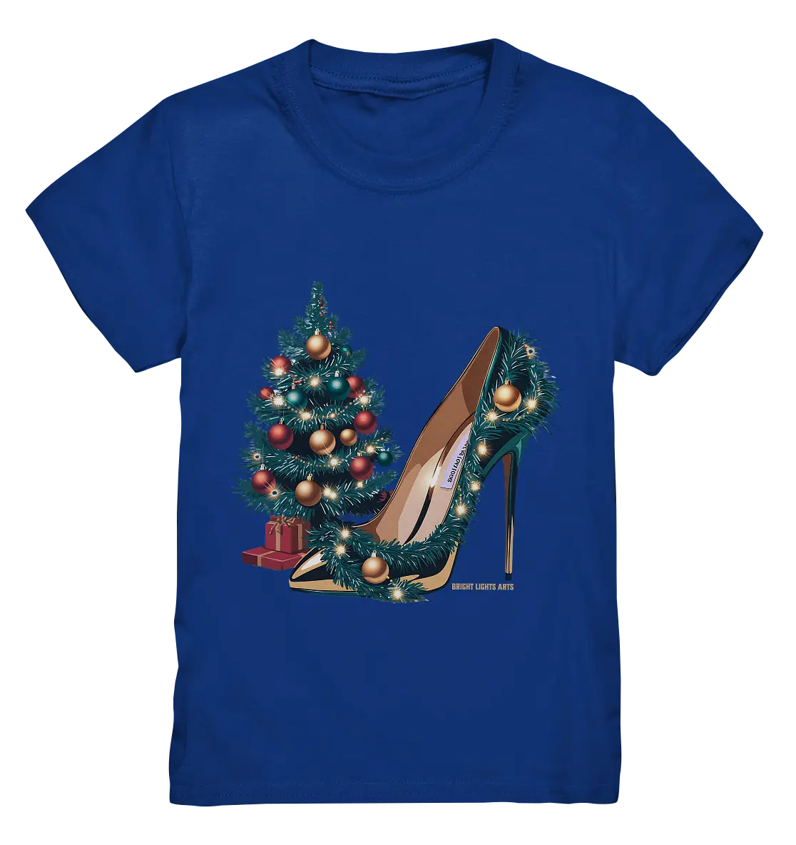 Goldener High Heel mit Weihnachtsbaum-Dekoration - Kids Premium Shirt Bright Lights Arts