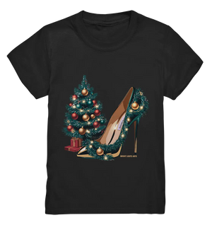 Goldener High Heel mit Weihnachtsbaum-Dekoration - Kids Premium Shirt Bright Lights Arts