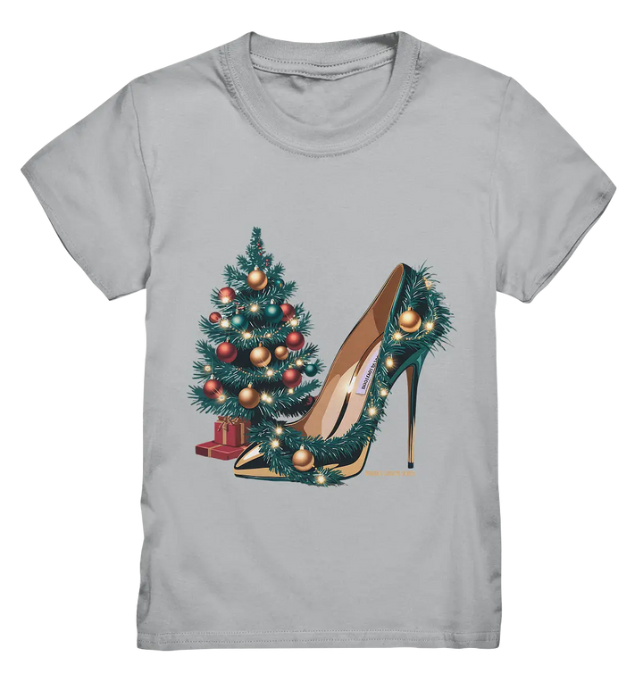 Goldener High Heel mit Weihnachtsbaum-Dekoration - Kids Premium Shirt Bright Lights Arts