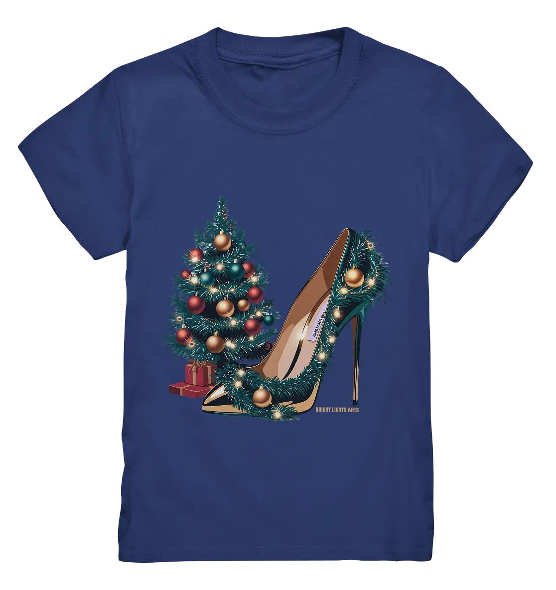 Goldener High Heel mit Weihnachtsbaum-Dekoration - Kids Premium Shirt Bright Lights Arts