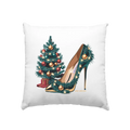 Goldener High Heel mit Weihnachtsbaum-Dekoration - Kissen 40x40cm Bright Lights Arts