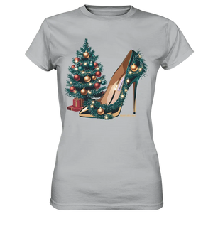 Goldener High Heel mit Weihnachtsbaum-Dekoration - Ladies Premium Shirt Bright Lights Arts