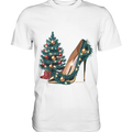 Goldener High Heel mit Weihnachtsbaum-Dekoration - Premium Shirt Bright Lights Arts