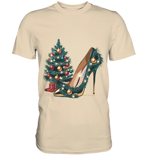 Goldener High Heel mit Weihnachtsbaum-Dekoration - Premium Shirt Bright Lights Arts