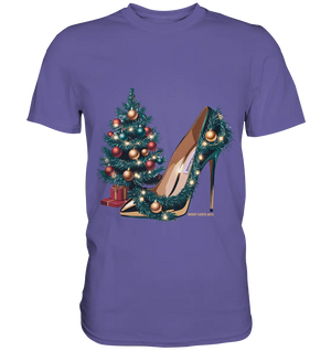 Goldener High Heel mit Weihnachtsbaum-Dekoration - Premium Shirt Bright Lights Arts