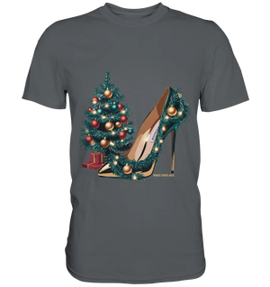 Goldener High Heel mit Weihnachtsbaum-Dekoration - Premium Shirt Bright Lights Arts