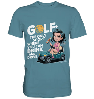 Golf & Drive – Der perfekte Cocktail-Sport - Premium Shirt Bright Lights Arts