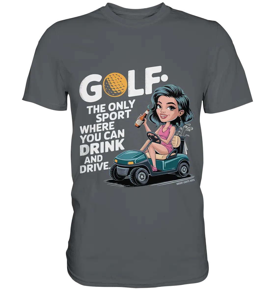 Golf & Drive – Der perfekte Cocktail-Sport - Premium Shirt Bright Lights Arts