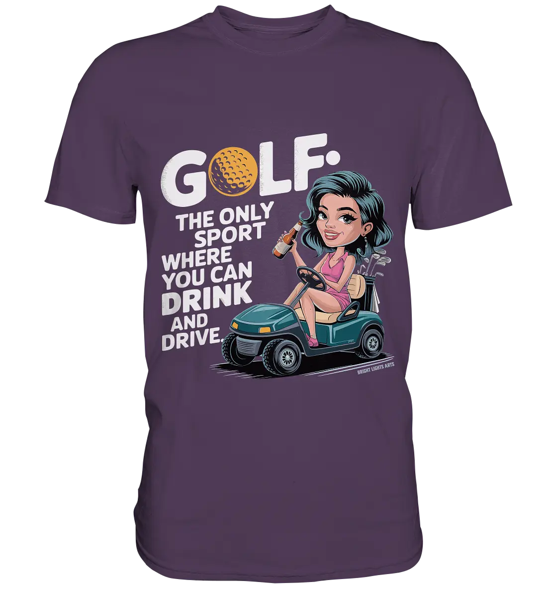 Golf & Drive – Der perfekte Cocktail-Sport - Premium Shirt Bright Lights Arts