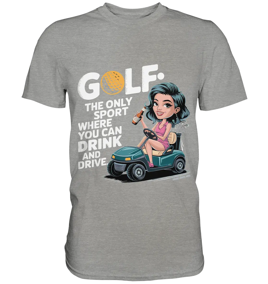 Golf & Drive – Der perfekte Cocktail-Sport - Premium Shirt Bright Lights Arts