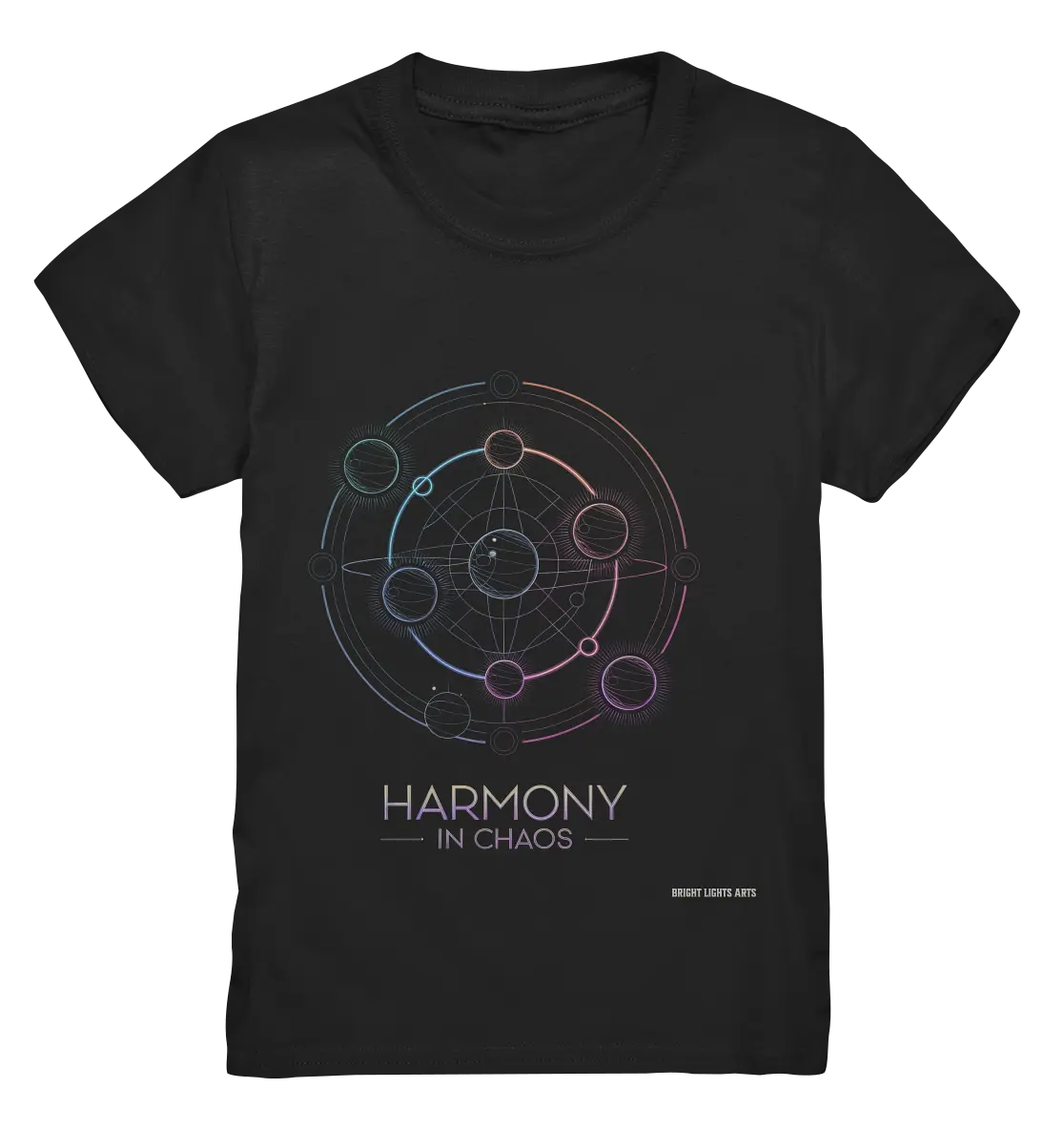 HARMONY IN CHAOS – Geometrisches und abstraktes Design mit einem Hauch von Kosmos - Kids Premium Shirt Bright Lights Arts