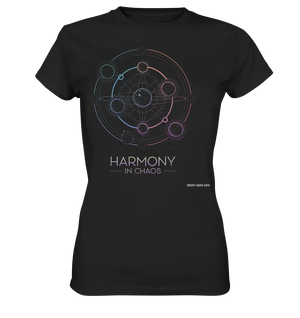 HARMONY IN CHAOS – Geometrisches und abstraktes Design mit einem Hauch von Kosmos - Ladies Premium Shirt Bright Lights Arts