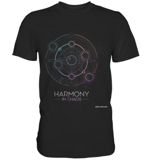 HARMONY IN CHAOS – Geometrisches und abstraktes Design mit einem Hauch von Kosmos - Premium Shirt Bright Lights Arts