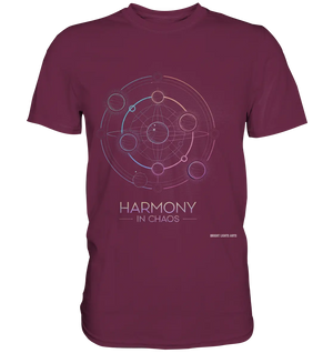 HARMONY IN CHAOS – Geometrisches und abstraktes Design mit einem Hauch von Kosmos - Premium Shirt Bright Lights Arts