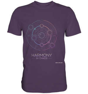 HARMONY IN CHAOS – Geometrisches und abstraktes Design mit einem Hauch von Kosmos - Premium Shirt Bright Lights Arts