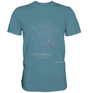 HARMONY IN CHAOS – Geometrisches und abstraktes Design mit einem Hauch von Kosmos - Premium Shirt Bright Lights Arts