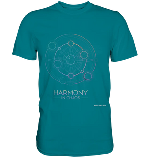 HARMONY IN CHAOS – Geometrisches und abstraktes Design mit einem Hauch von Kosmos - Premium Shirt Bright Lights Arts