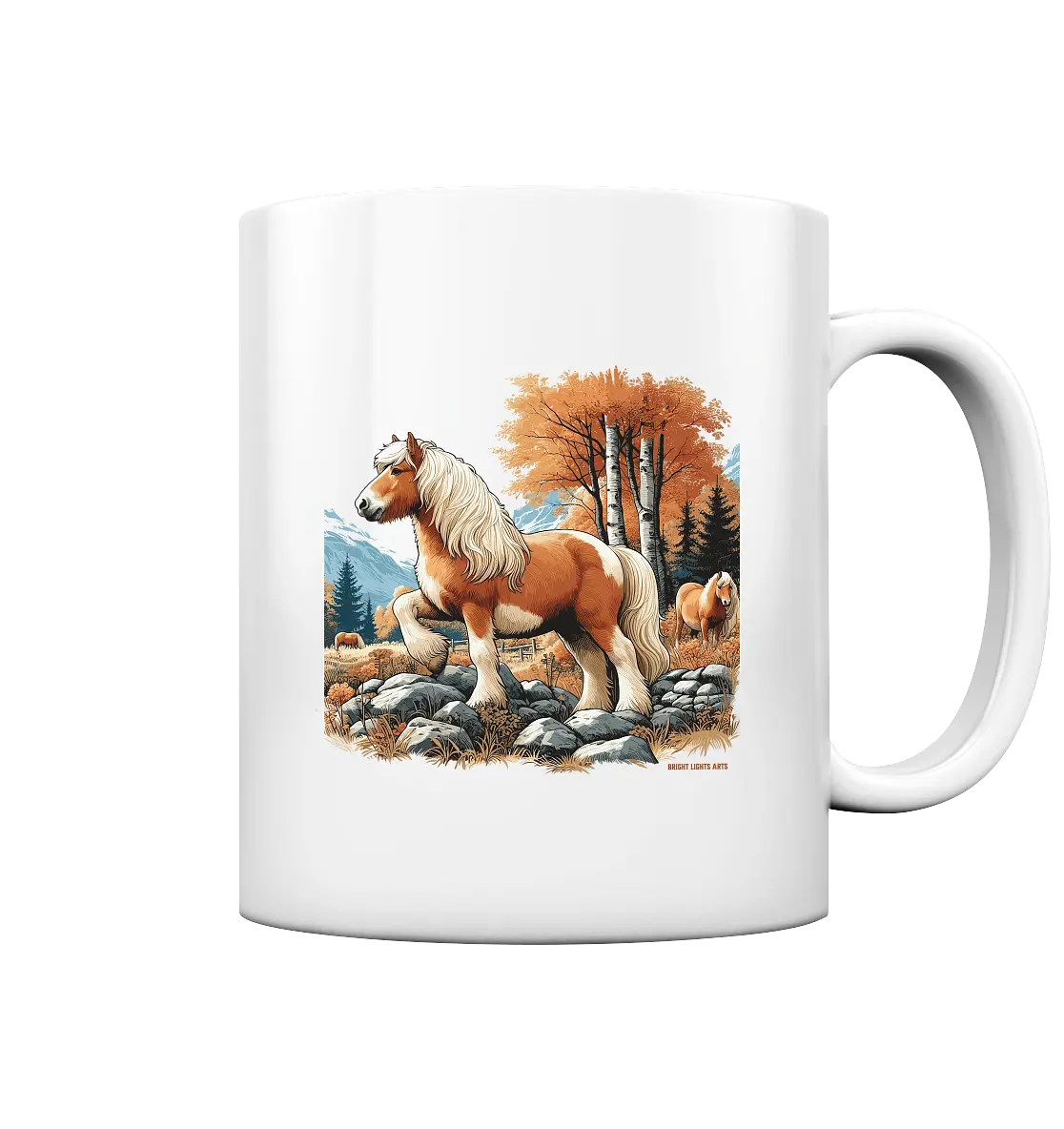 Haflinger - Tasse glossy Bright Lights Arts