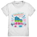 Hamburg Nights Neon City Vibes  - Kids Premium Shirt Bright Lights Arts