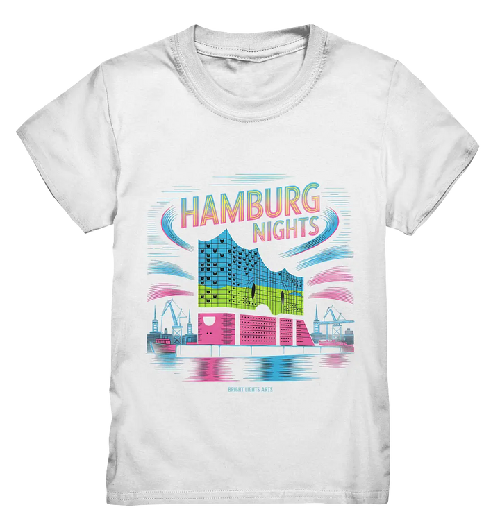 Hamburg Nights Neon City Vibes  - Kids Premium Shirt Bright Lights Arts
