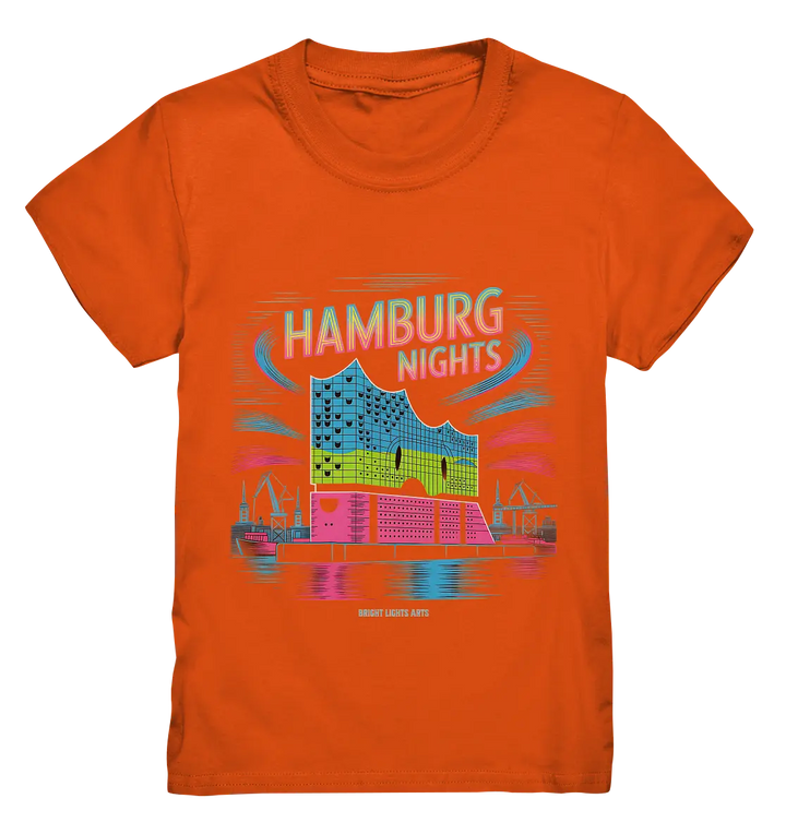 Hamburg Nights Neon City Vibes  - Kids Premium Shirt Bright Lights Arts