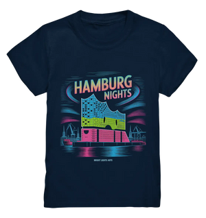 Hamburg Nights Neon City Vibes  - Kids Premium Shirt Bright Lights Arts