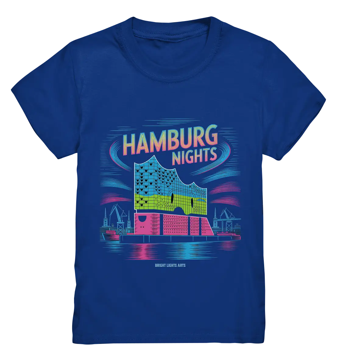 Hamburg Nights Neon City Vibes  - Kids Premium Shirt Bright Lights Arts