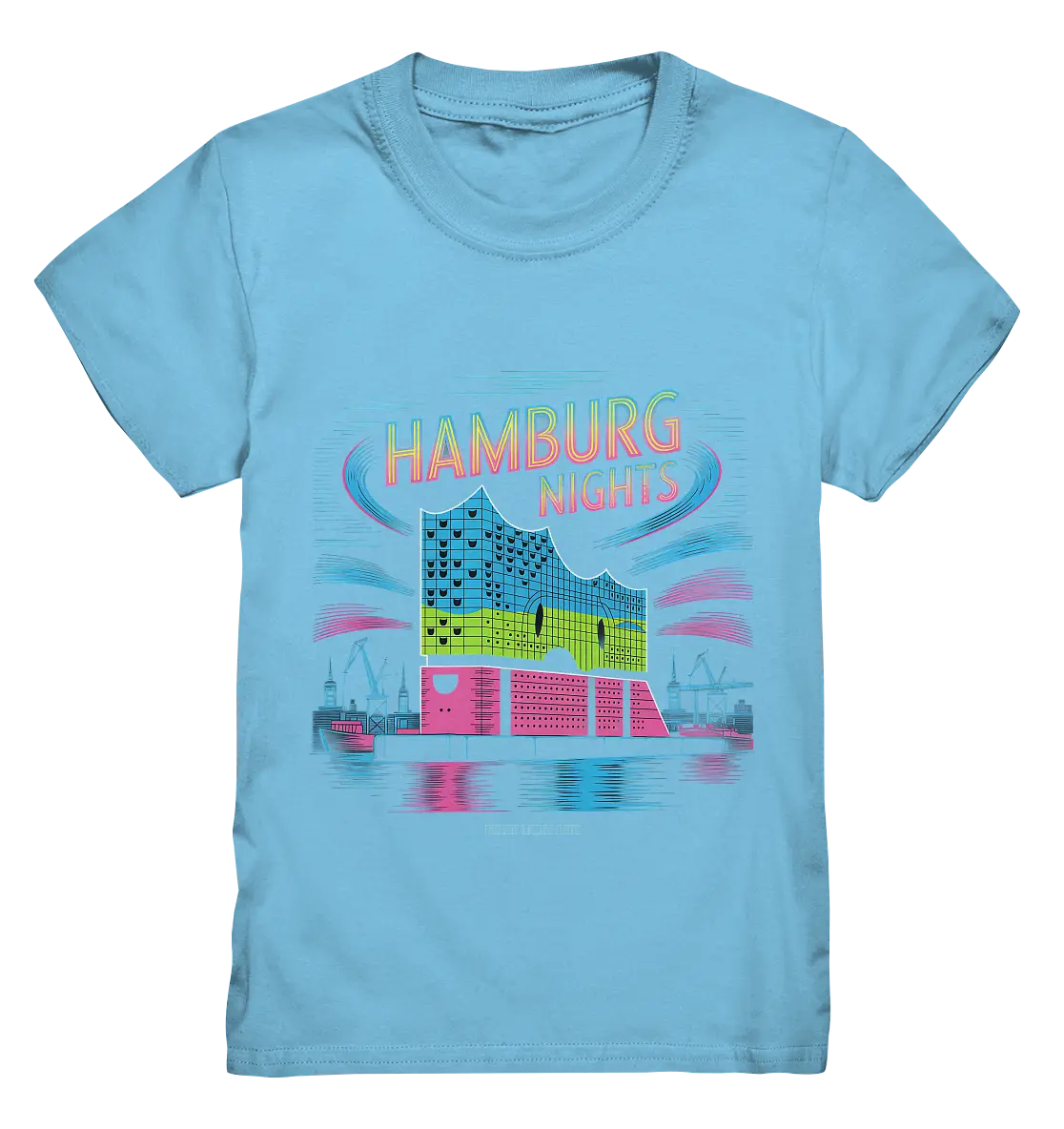 Hamburg Nights Neon City Vibes  - Kids Premium Shirt Bright Lights Arts