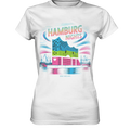 Hamburg Nights Neon City Vibes  - Ladies Premium Shirt Bright Lights Arts