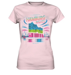 Hamburg Nights Neon City Vibes  - Ladies Premium Shirt Bright Lights Arts