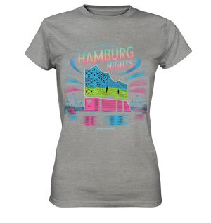 Hamburg Nights Neon City Vibes  - Ladies Premium Shirt Bright Lights Arts
