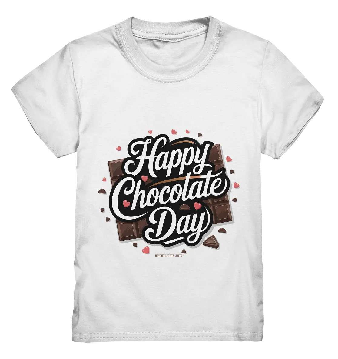 Happy Chocolate Day Festliches Design mit Schokoladenherzen und tafeln - Kids Premium Shirt Bright Lights Arts