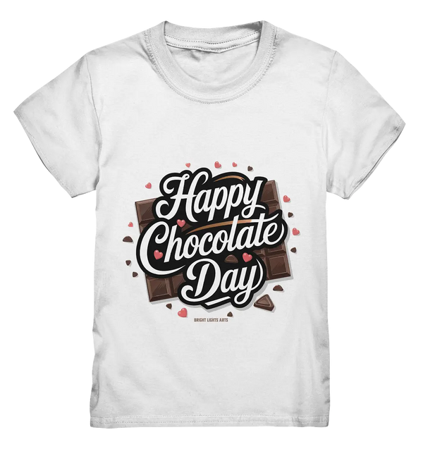 Happy Chocolate Day Festliches Design mit Schokoladenherzen und tafeln - Kids Premium Shirt Bright Lights Arts