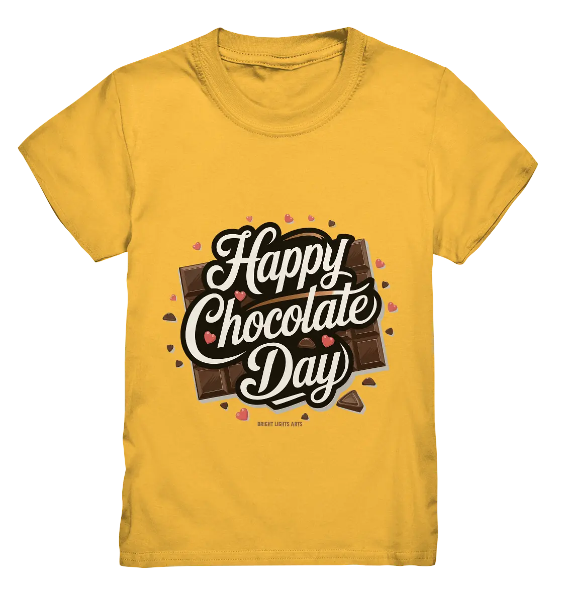 Happy Chocolate Day Festliches Design mit Schokoladenherzen und tafeln - Kids Premium Shirt Bright Lights Arts