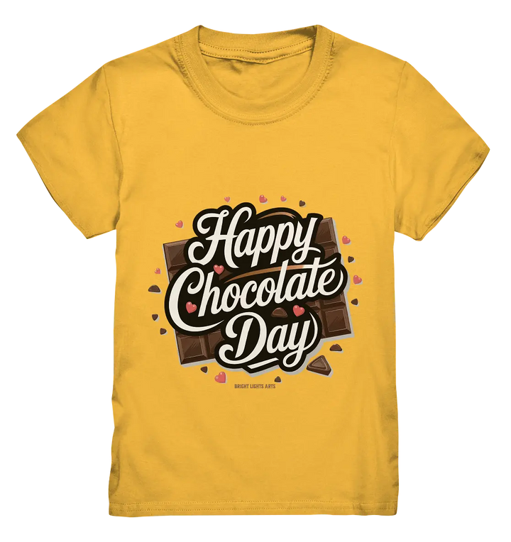 Happy Chocolate Day Festliches Design mit Schokoladenherzen und tafeln - Kids Premium Shirt Bright Lights Arts