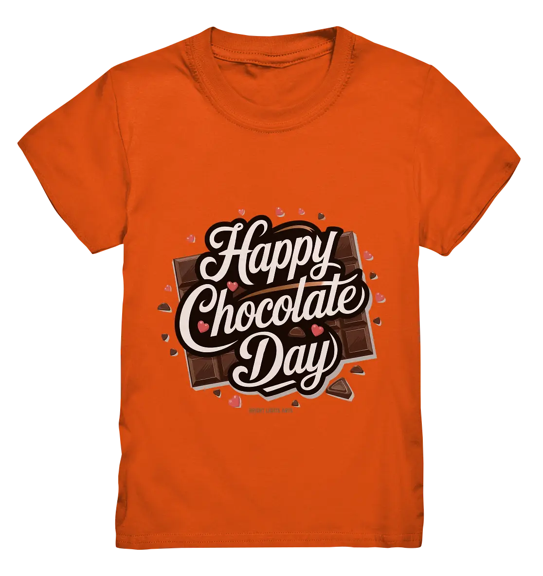 Happy Chocolate Day Festliches Design mit Schokoladenherzen und tafeln - Kids Premium Shirt Bright Lights Arts