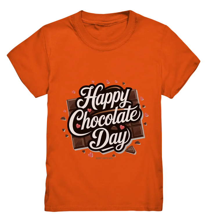 Happy Chocolate Day Festliches Design mit Schokoladenherzen und tafeln - Kids Premium Shirt Bright Lights Arts