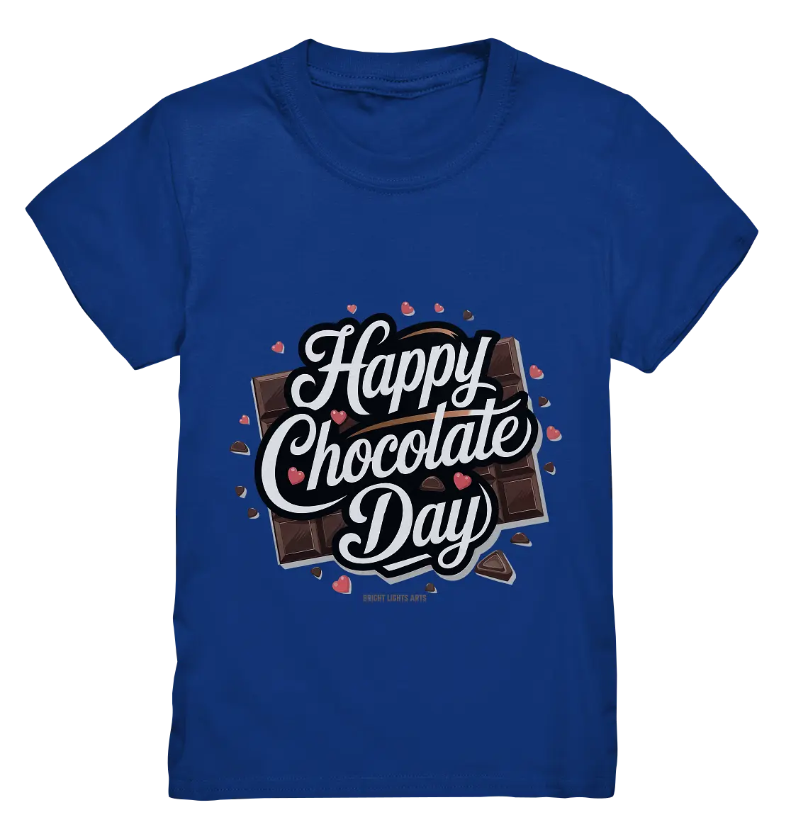 Happy Chocolate Day Festliches Design mit Schokoladenherzen und tafeln - Kids Premium Shirt Bright Lights Arts
