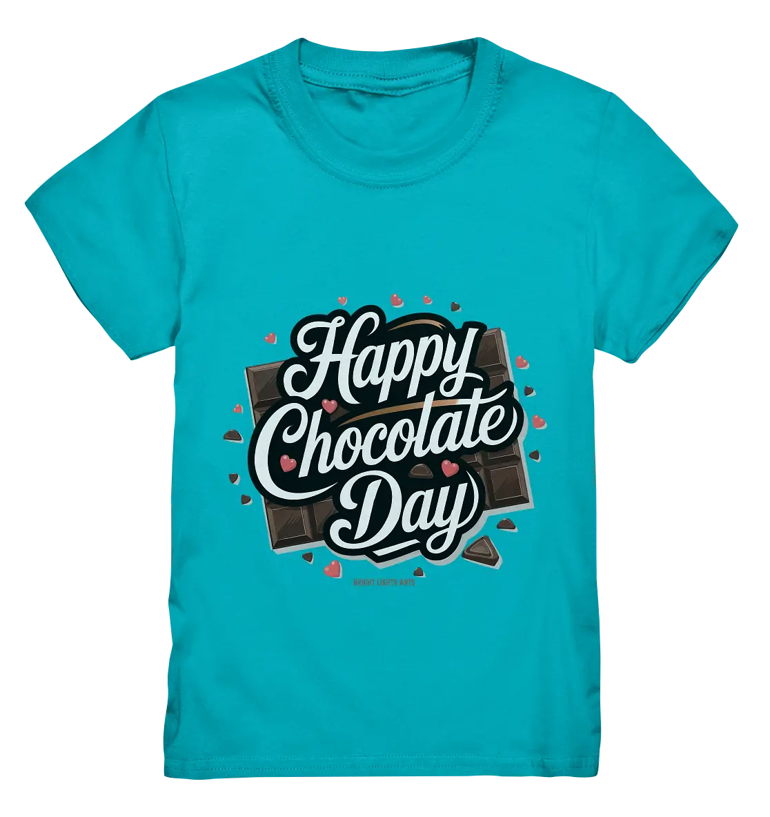 Happy Chocolate Day Festliches Design mit Schokoladenherzen und tafeln - Kids Premium Shirt Bright Lights Arts