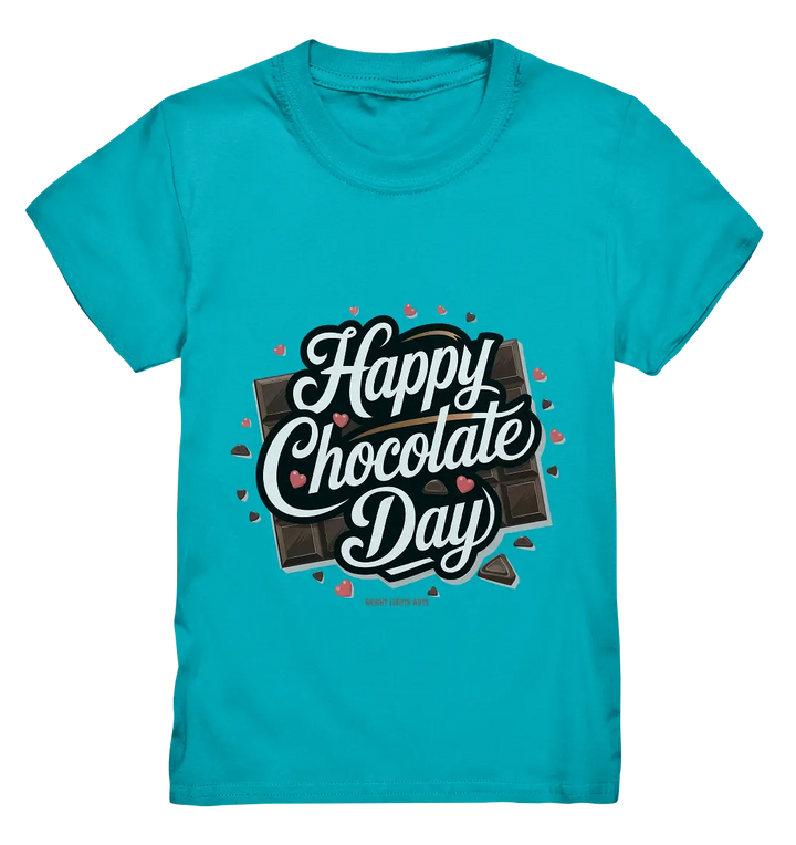 Happy Chocolate Day Festliches Design mit Schokoladenherzen und tafeln - Kids Premium Shirt Bright Lights Arts