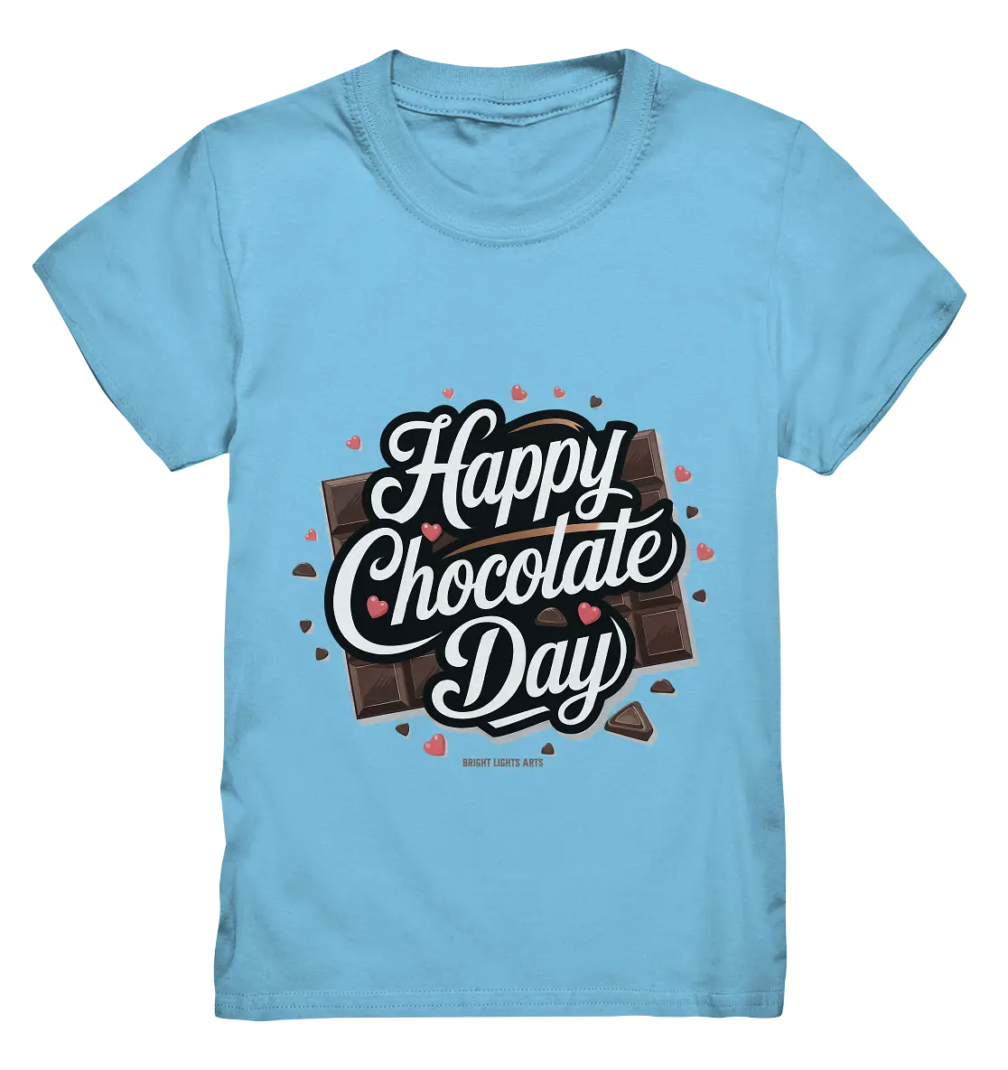 Happy Chocolate Day Festliches Design mit Schokoladenherzen und tafeln - Kids Premium Shirt Bright Lights Arts