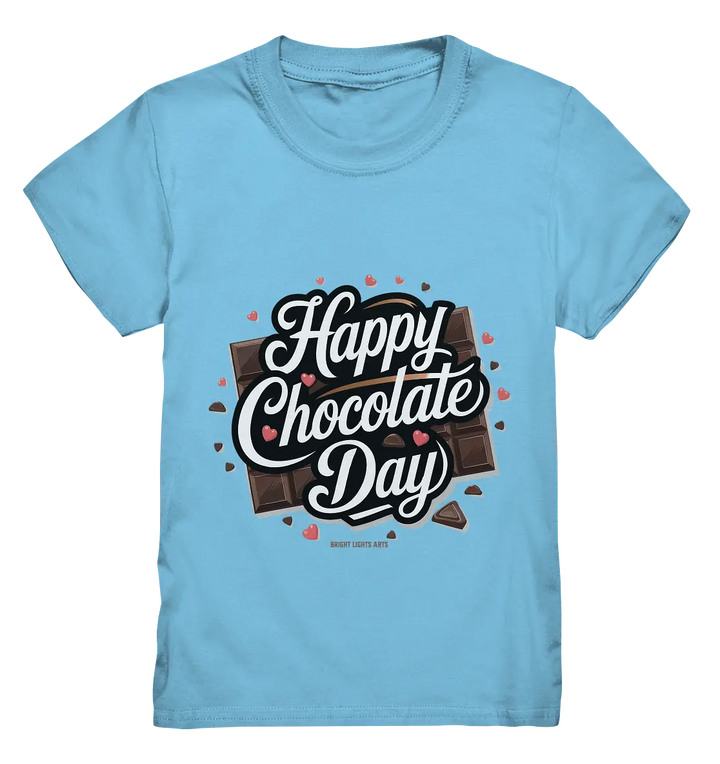 Happy Chocolate Day Festliches Design mit Schokoladenherzen und tafeln - Kids Premium Shirt Bright Lights Arts