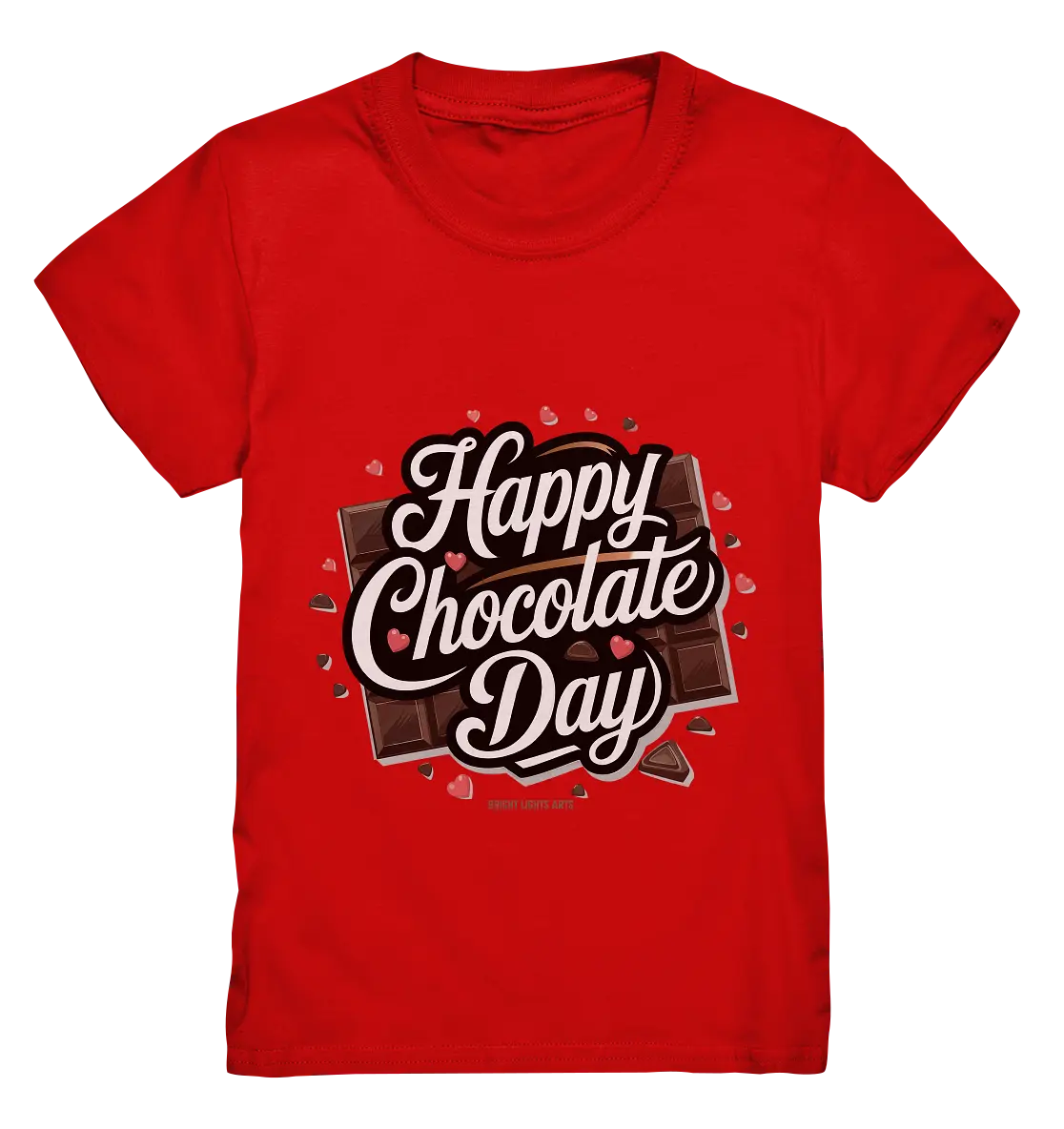 Happy Chocolate Day Festliches Design mit Schokoladenherzen und tafeln - Kids Premium Shirt Bright Lights Arts