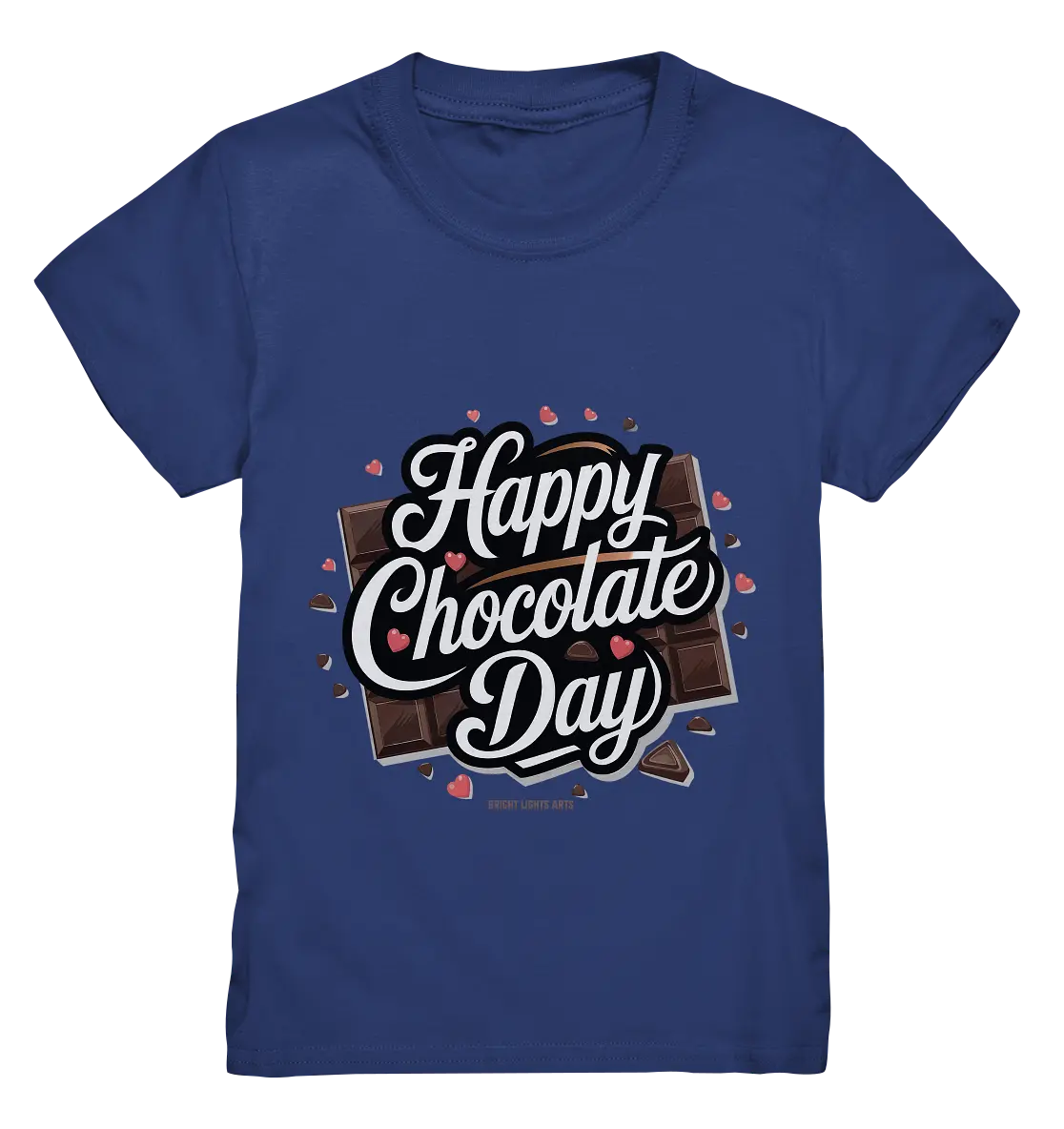 Happy Chocolate Day Festliches Design mit Schokoladenherzen und tafeln - Kids Premium Shirt Bright Lights Arts