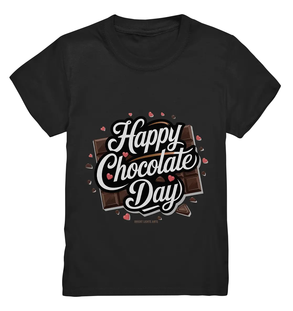 Happy Chocolate Day Festliches Design mit Schokoladenherzen und tafeln - Kids Premium Shirt Bright Lights Arts