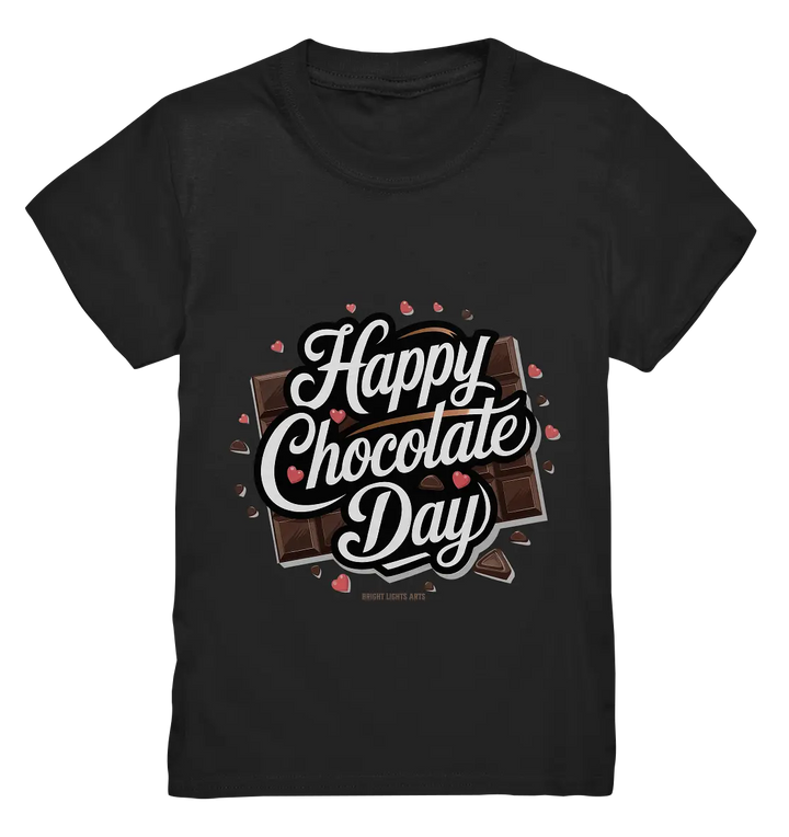 Happy Chocolate Day Festliches Design mit Schokoladenherzen und tafeln - Kids Premium Shirt Bright Lights Arts